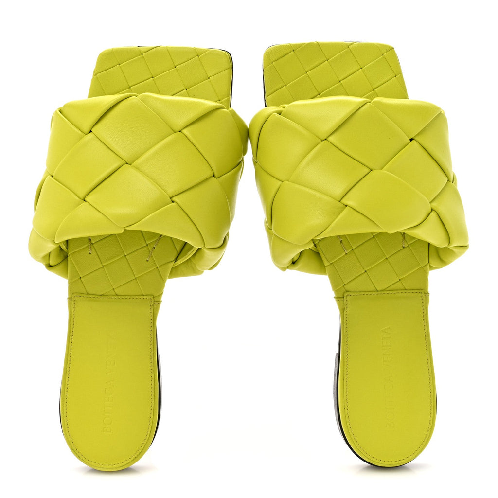 NAPPA MAXI INTRECCIATO LIDO FLAT SANDALS KIWI