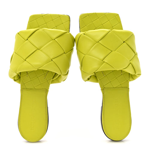 NAPPA MAXI INTRECCIATO LIDO FLAT SANDALS KIWI