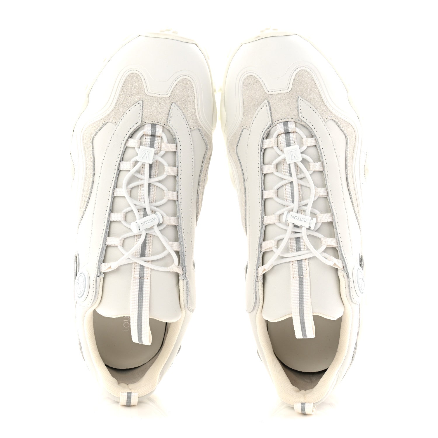 SUEDE CALFSKIN LV RUSH SNEAKERS WHITE