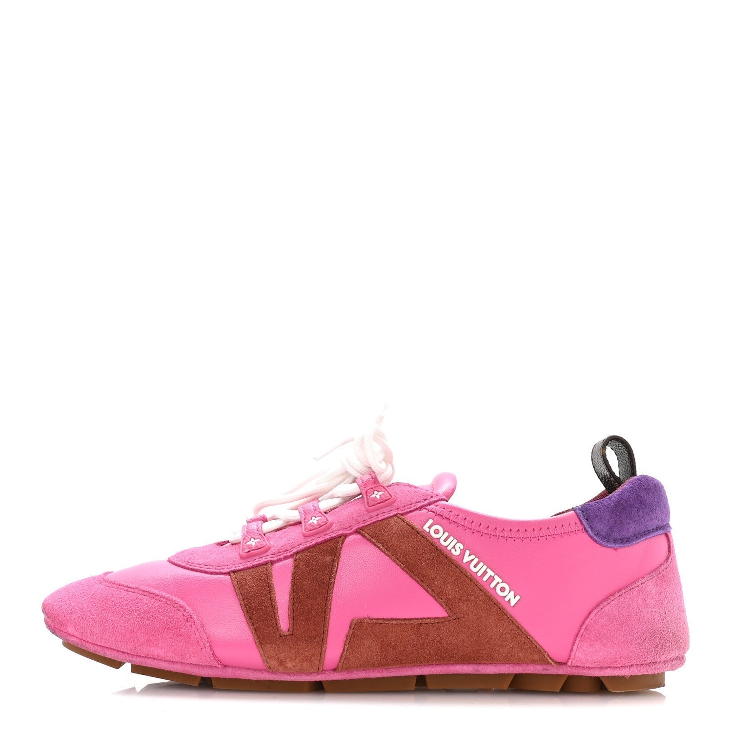 SUEDE CALFSKIN LV SNEAKERINA SNEAKERS FUCHSIA PINK