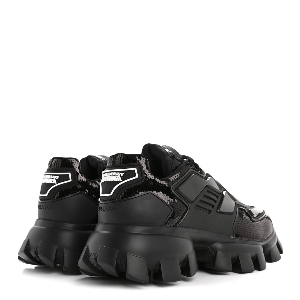 SEQUIN COTTON RUBBER MENS CLOUDBUST THUNDER SNEAKERS BLACK