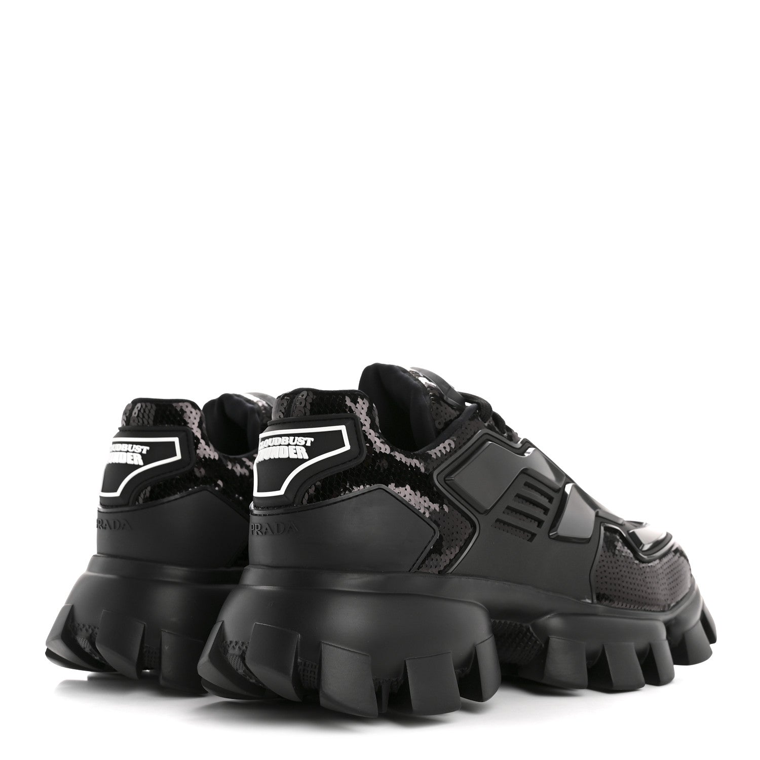 SEQUIN COTTON RUBBER MENS CLOUDBUST THUNDER SNEAKERS BLACK