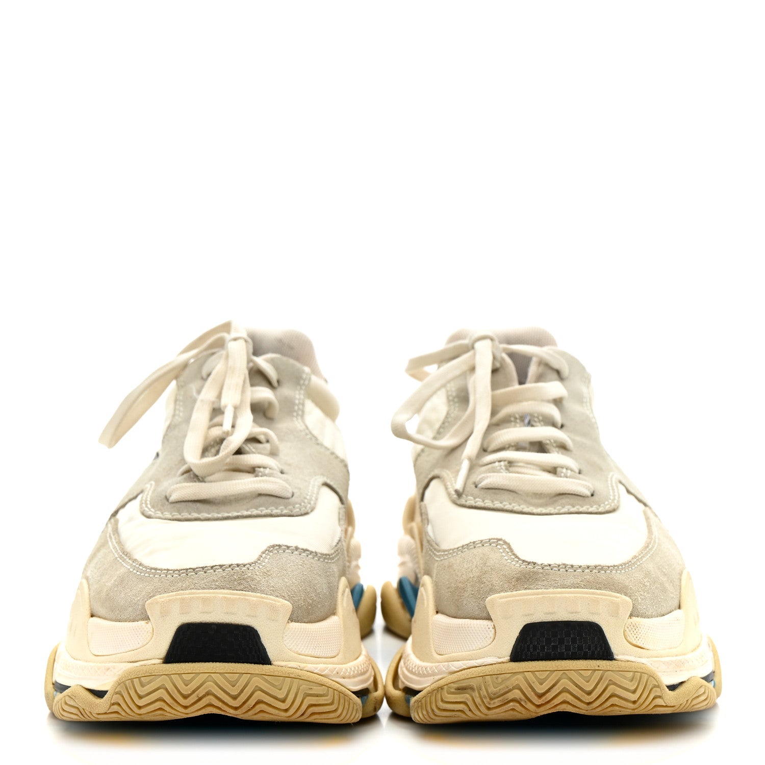 NYLON SUEDE WOMENS TRIPLE S 2.0 SNEAKERS BLUE MULTICOLOR