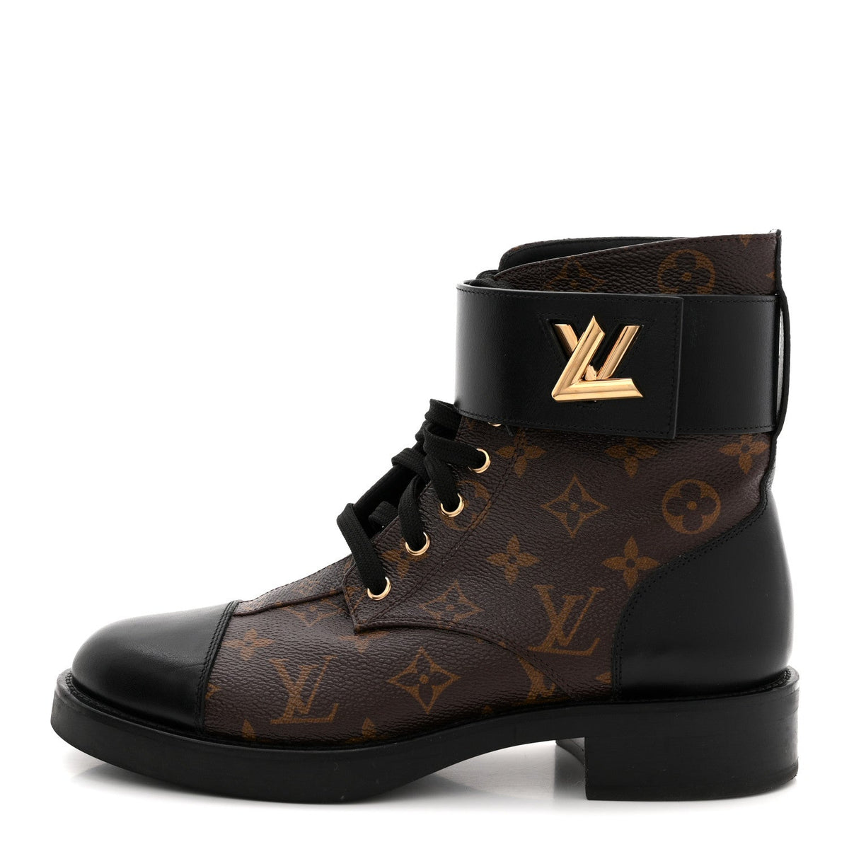LOUIS VUITTON CALFSKIN WONDERLAND FLAT RANGER BOOTS MONOGRAM BROWN