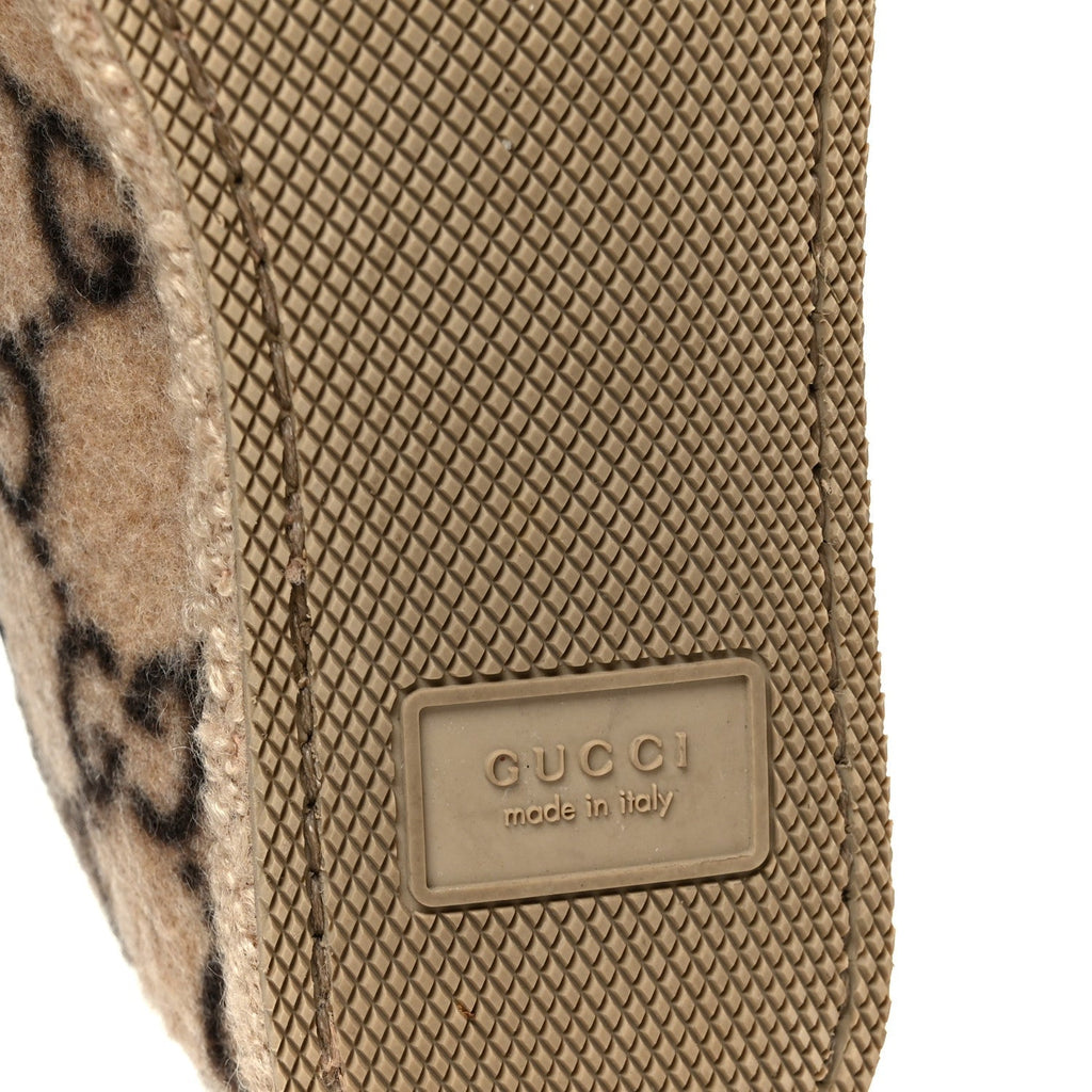 COVERED WOOL GG MONOGRAM WOMENS FRIA HORSEBIT LOAFERS BEIGE EBONY BLACK BUTTERSCOTCH