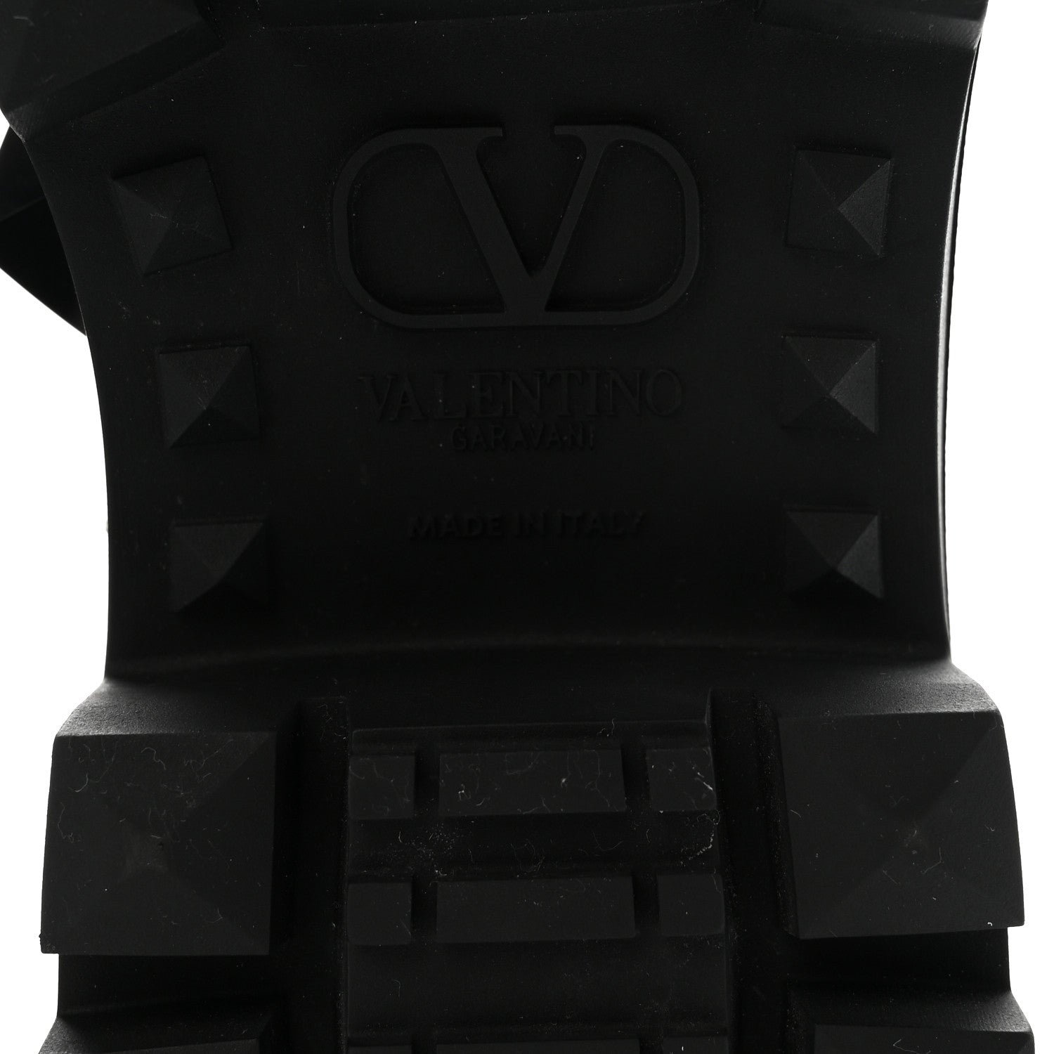 CALFSKIN TONAL ROMAN STUD /40MM COMBAT BOOTS BLACK