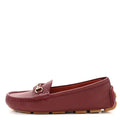 SOFT CLOVE CALFSKIN WOMENS HORSEBIT DRIVER LOAFERS ROSSO ANCORA