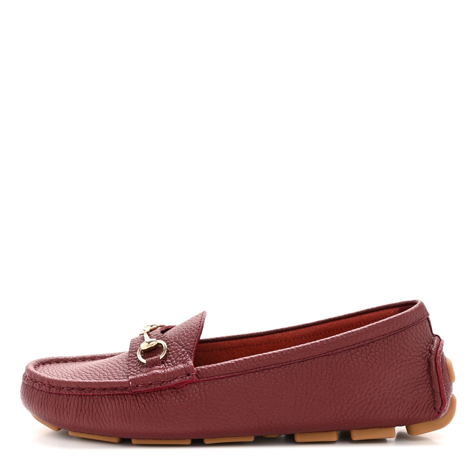 SOFT CLOVE CALFSKIN WOMENS HORSEBIT DRIVER LOAFERS ROSSO ANCORA