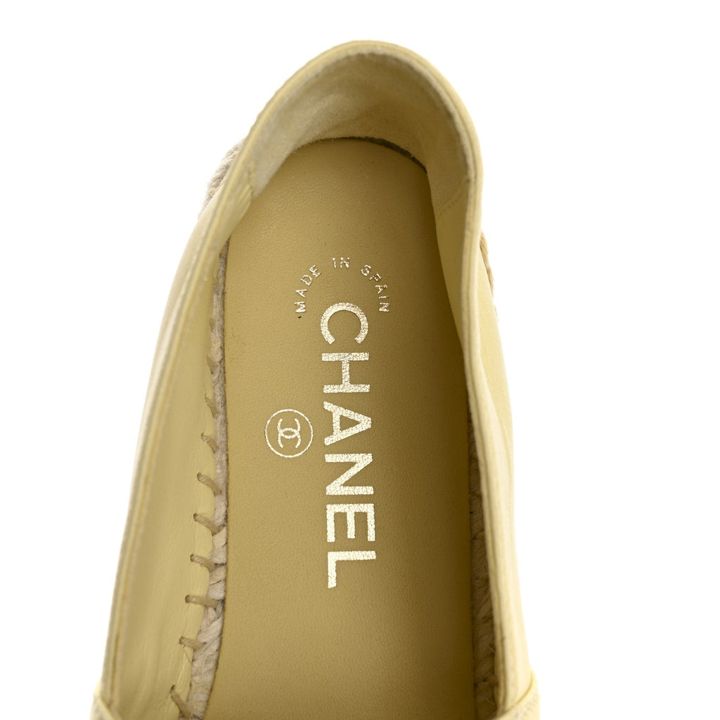 LAMBSKIN CC ESPADRILLES YELLOW