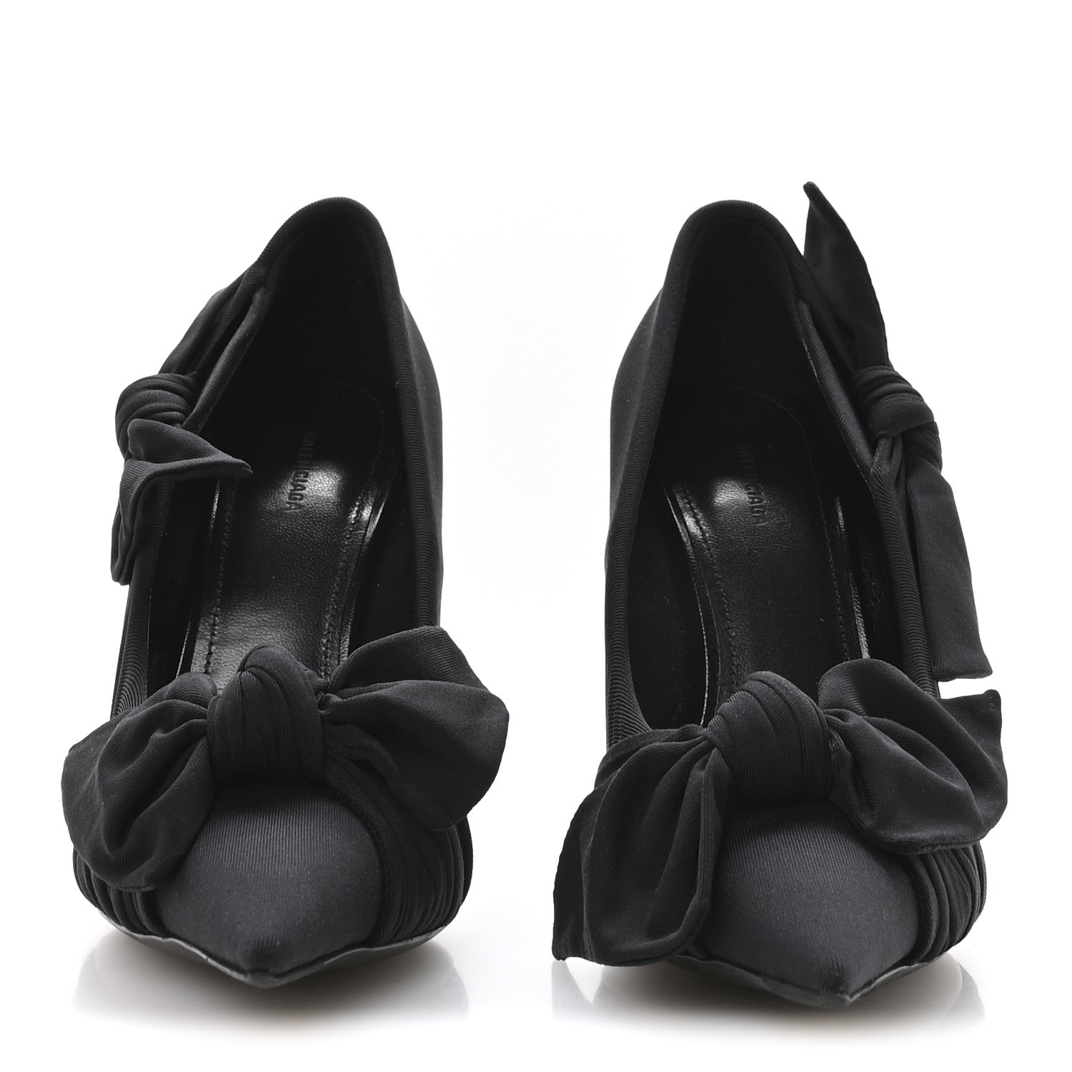 STRETCH CUPRO NYLON JERSEY KNIFE KNOT 110MM PUMPS BLACK