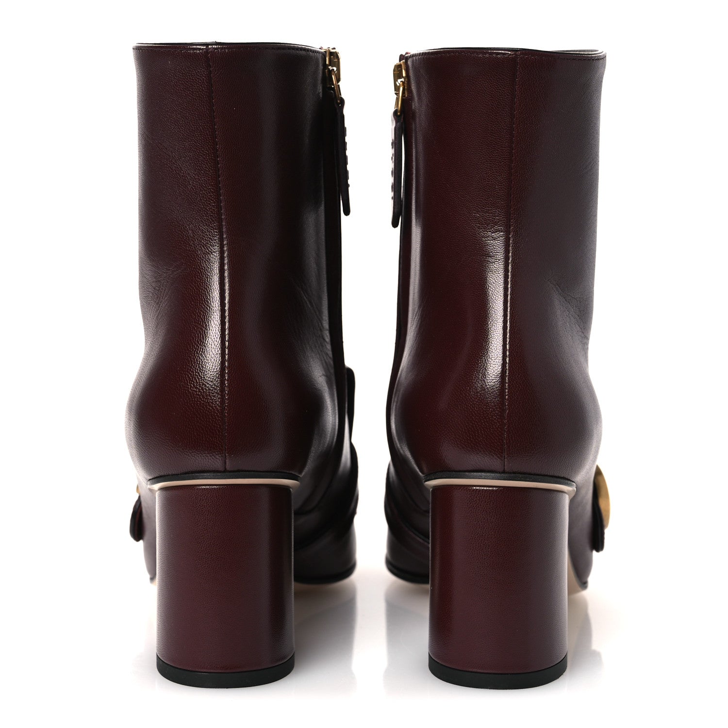 MALAGA KID GG MARMONT FRINGE 75MM ANKLE BOOTS VINTAGE BORDEAUX