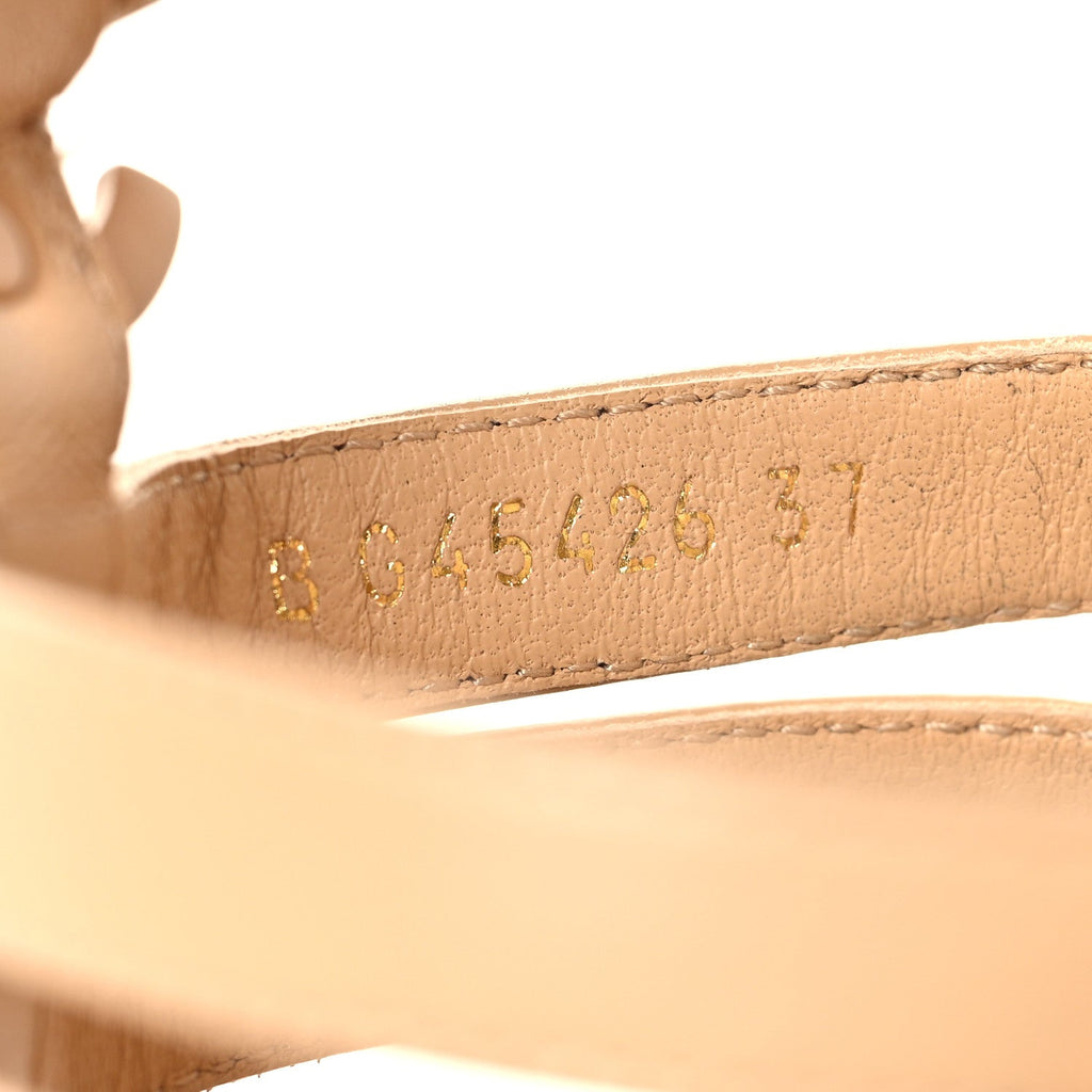 LAMBSKIN ESPADRILLE SANDALS BEIGE