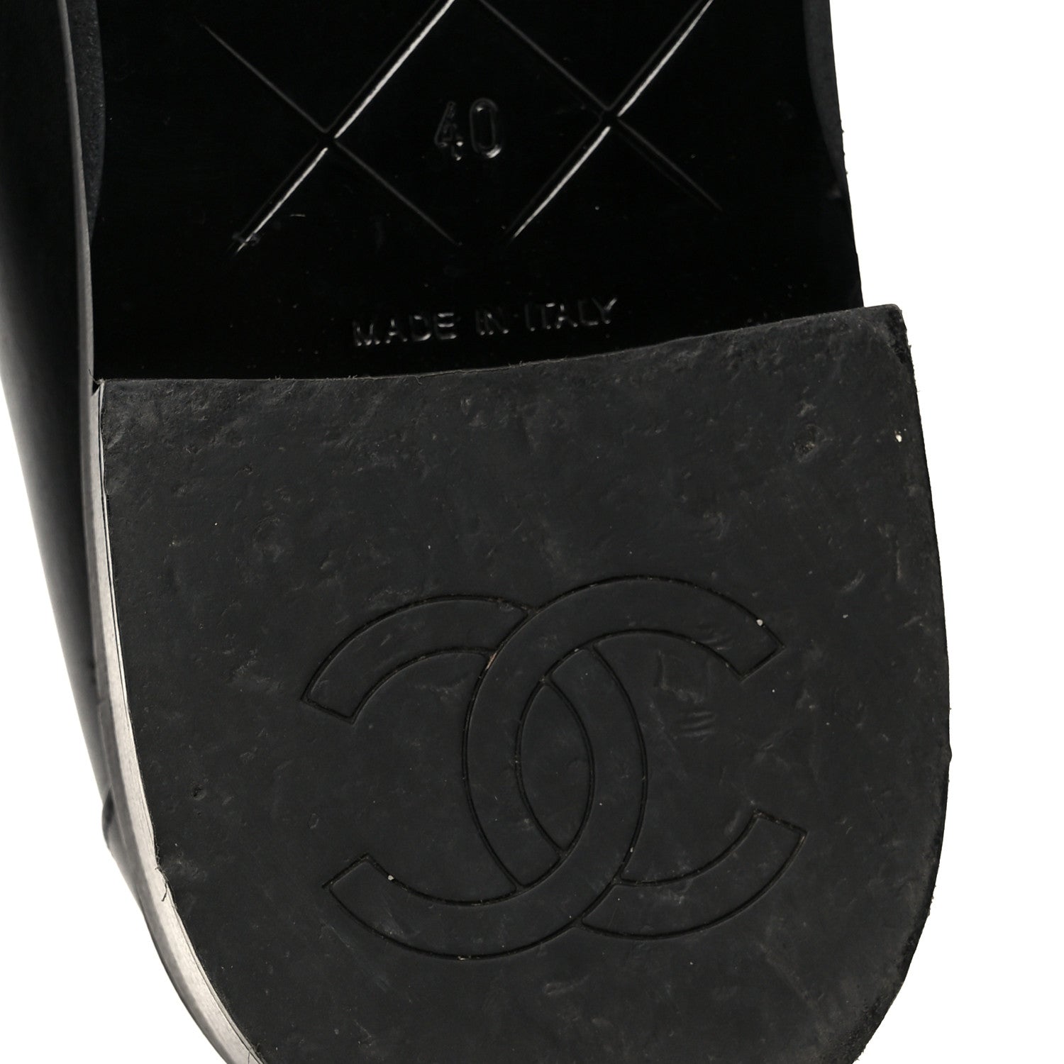 CALFSKIN CC TURNLOCK MOCCASINS BLACK