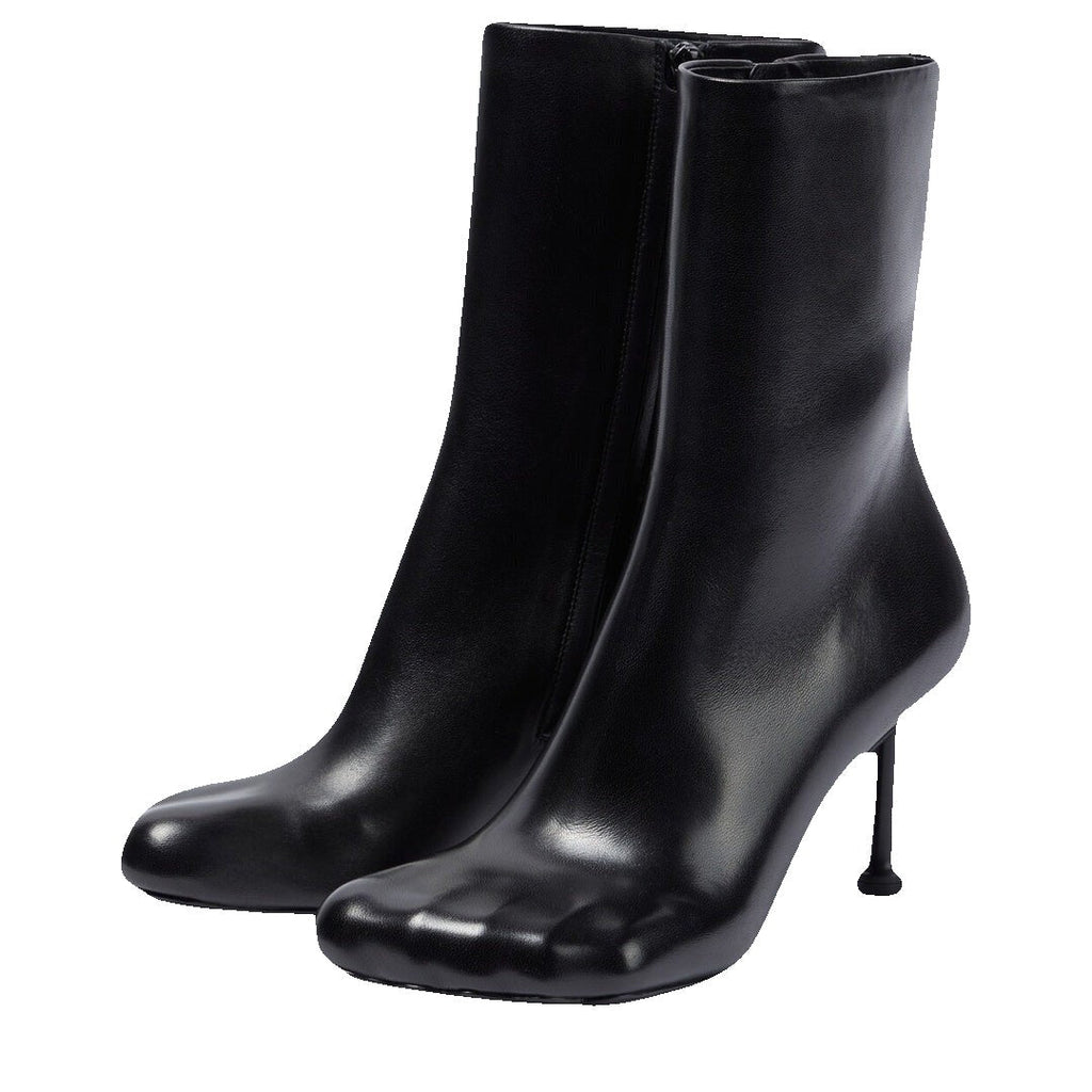 Balenciaga Pointed Ankle Boots with Stiletto Heel - Black