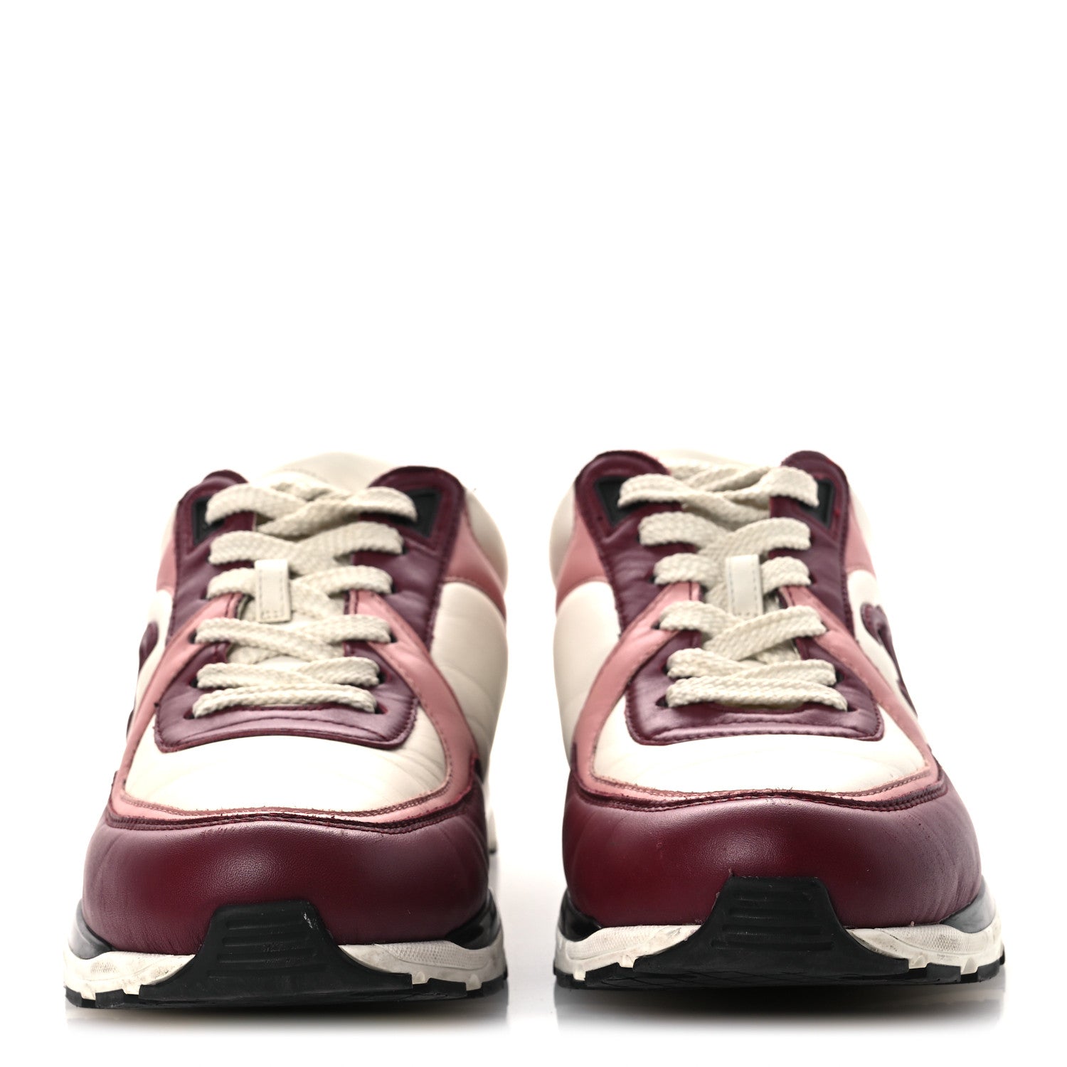CALFSKIN CC SNEAKERS LIGHT BURGUNDY WHITE PINK