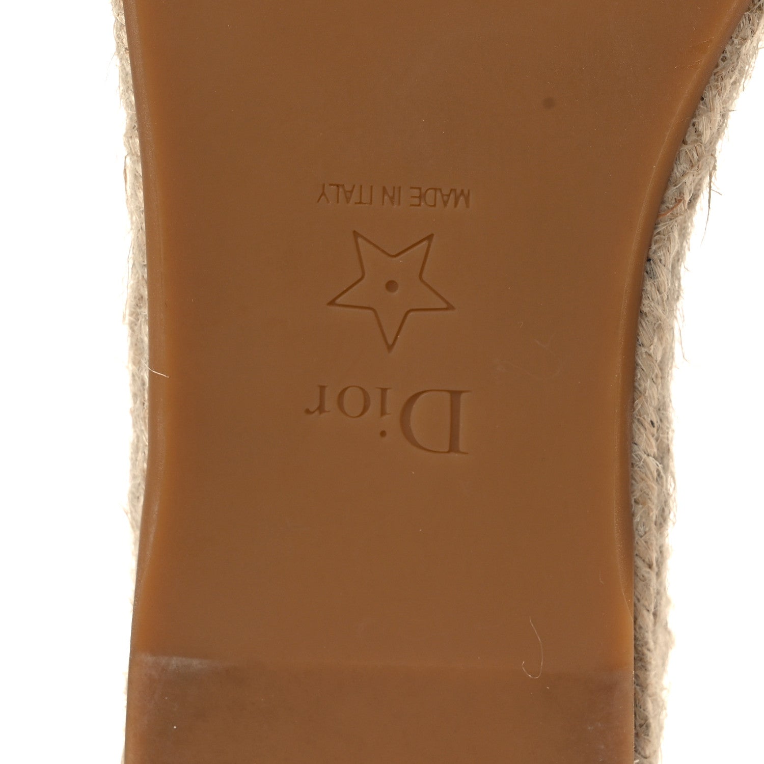 CALFSKIN D-DIOR ESPADRILLE PLATFORM SANDALS OFF WHITE