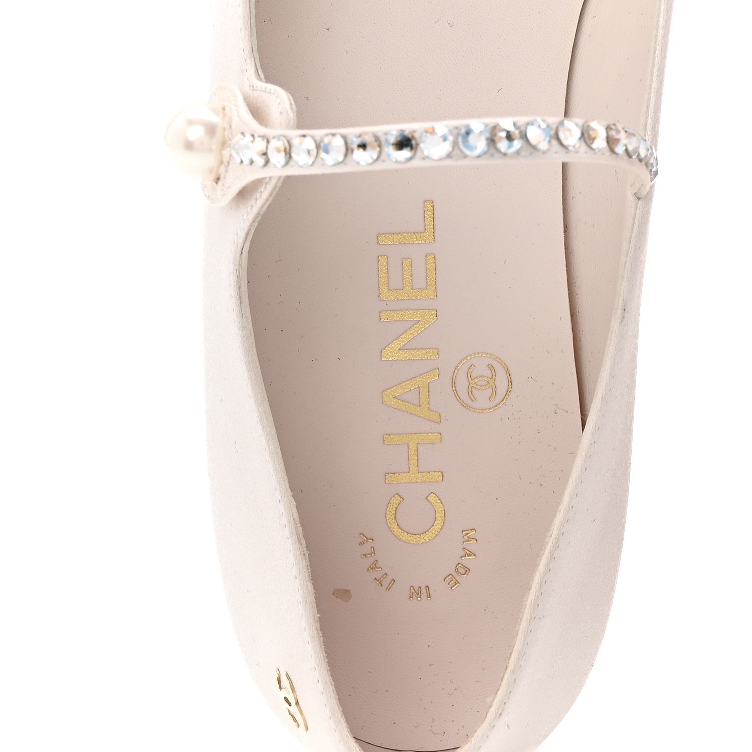 STRASS SATIN GROSGRAIN MARY JANE FLATS IVORY BLACK