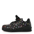 LV X TM CALFSKIN MONOGRAM MULTICOLOR WOMENS LV TRAINER SNEAKERS BLACK