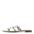 NAPPA ROCKSTUD CAGED FLAT SLIDE SANDALS GREY