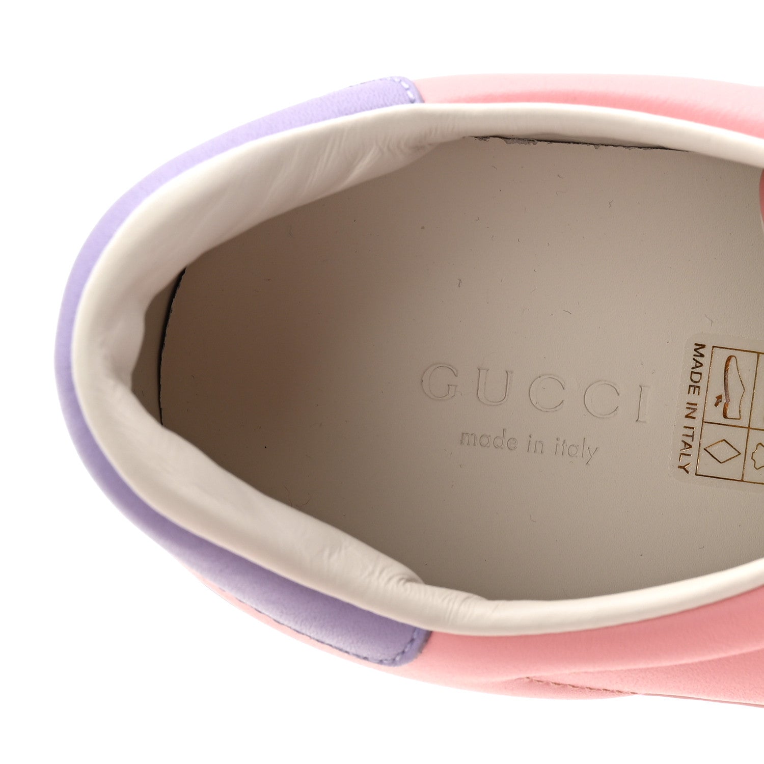 MIRO SOFT CALFSKIN INTERLOCKING G PERFORATED WOMENS ACE SNEAKERS WILD ROSE LAPIS