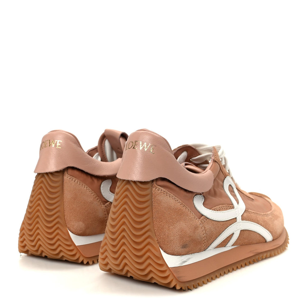 NYLON SUEDE FLOW RUNNER SNEAKERS POWDER