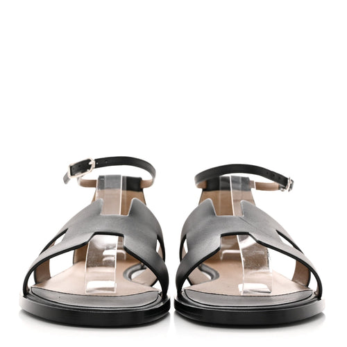 HERMÈS SANTORINI HEELED SANDAL IN BLACK