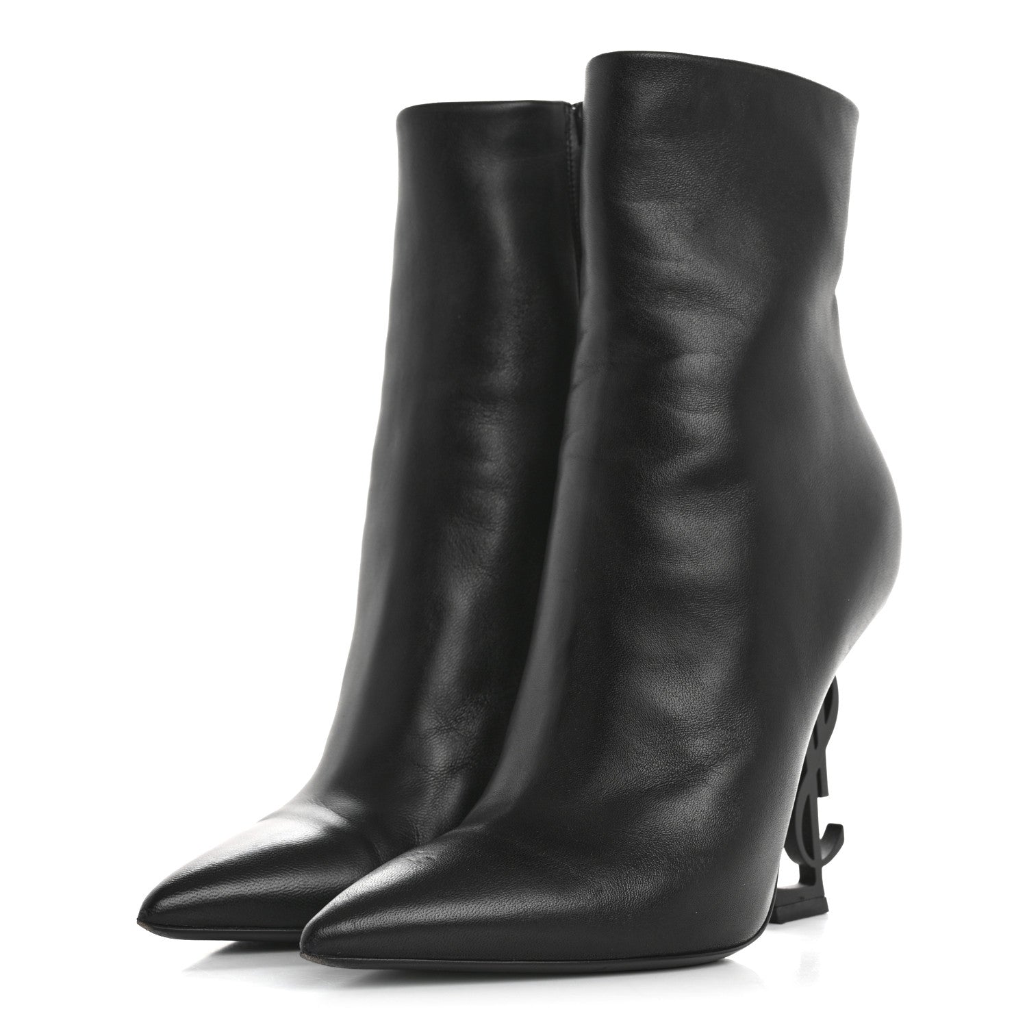 CALFSKIN OPYUM ANKLE BOOTS BLACK