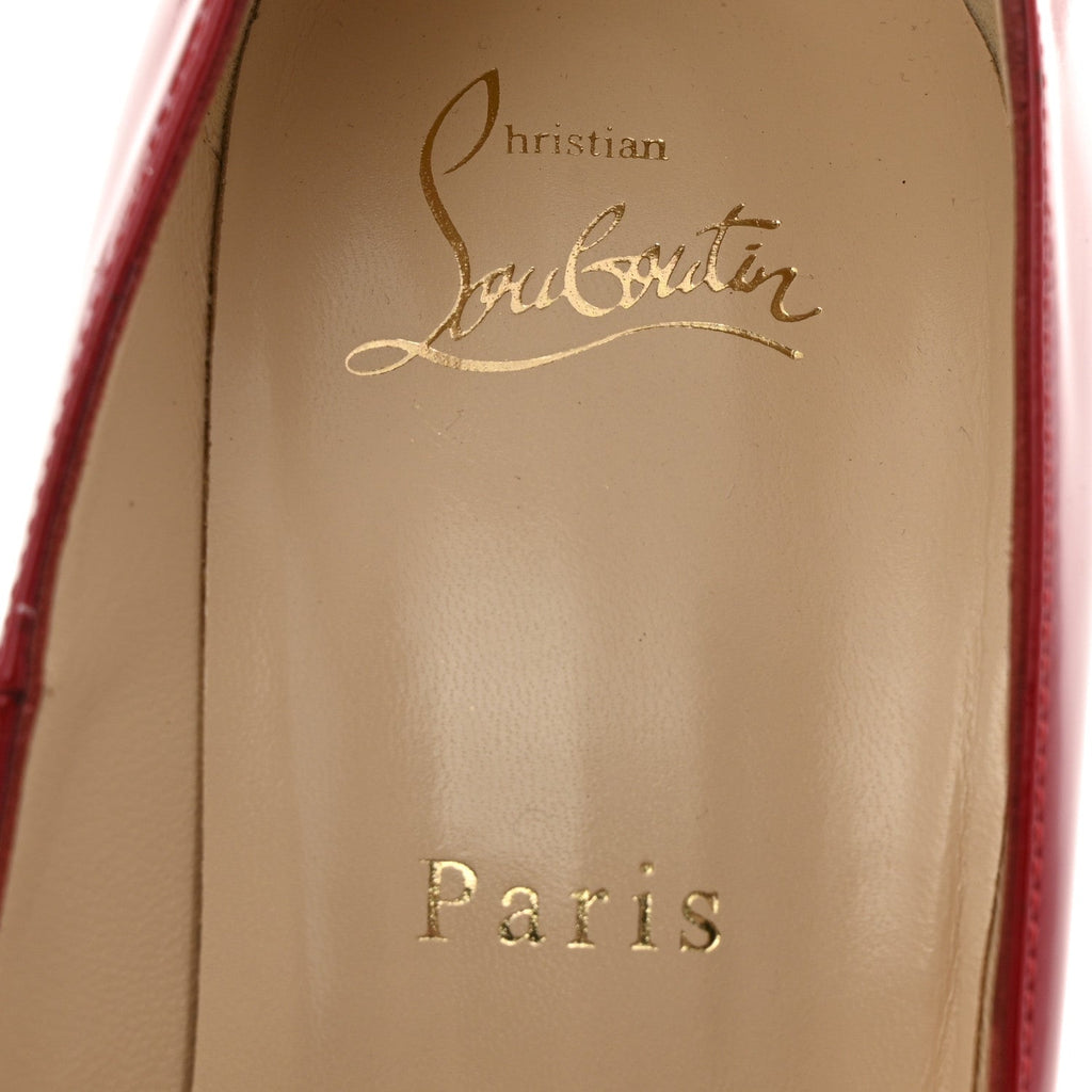 PATENT ROLANDO 120 PUMPS LOUBI RED