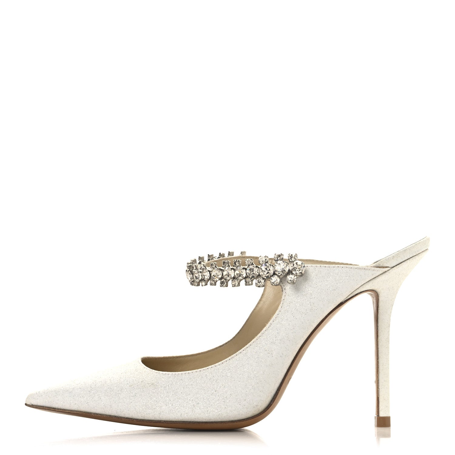 CANVAS GLITTER CRYSTAL BING 100 PUMPS WHITE
