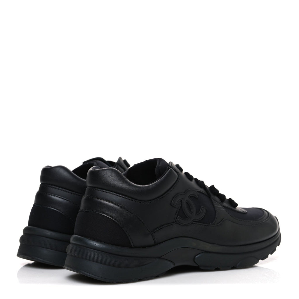 LAMBSKIN FABRIC CC SNEAKERS BLACK