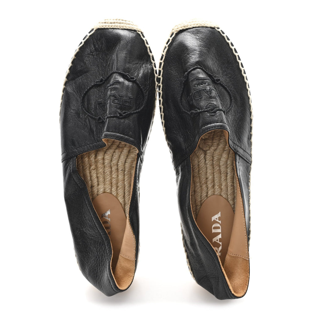 NAPPA EMBROIDERED LOGO 20MM ESPADRILLES BLACK