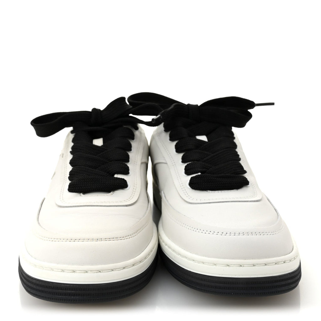 CALFSKIN CC WOMENS SNEAKERS WHITE BLACK