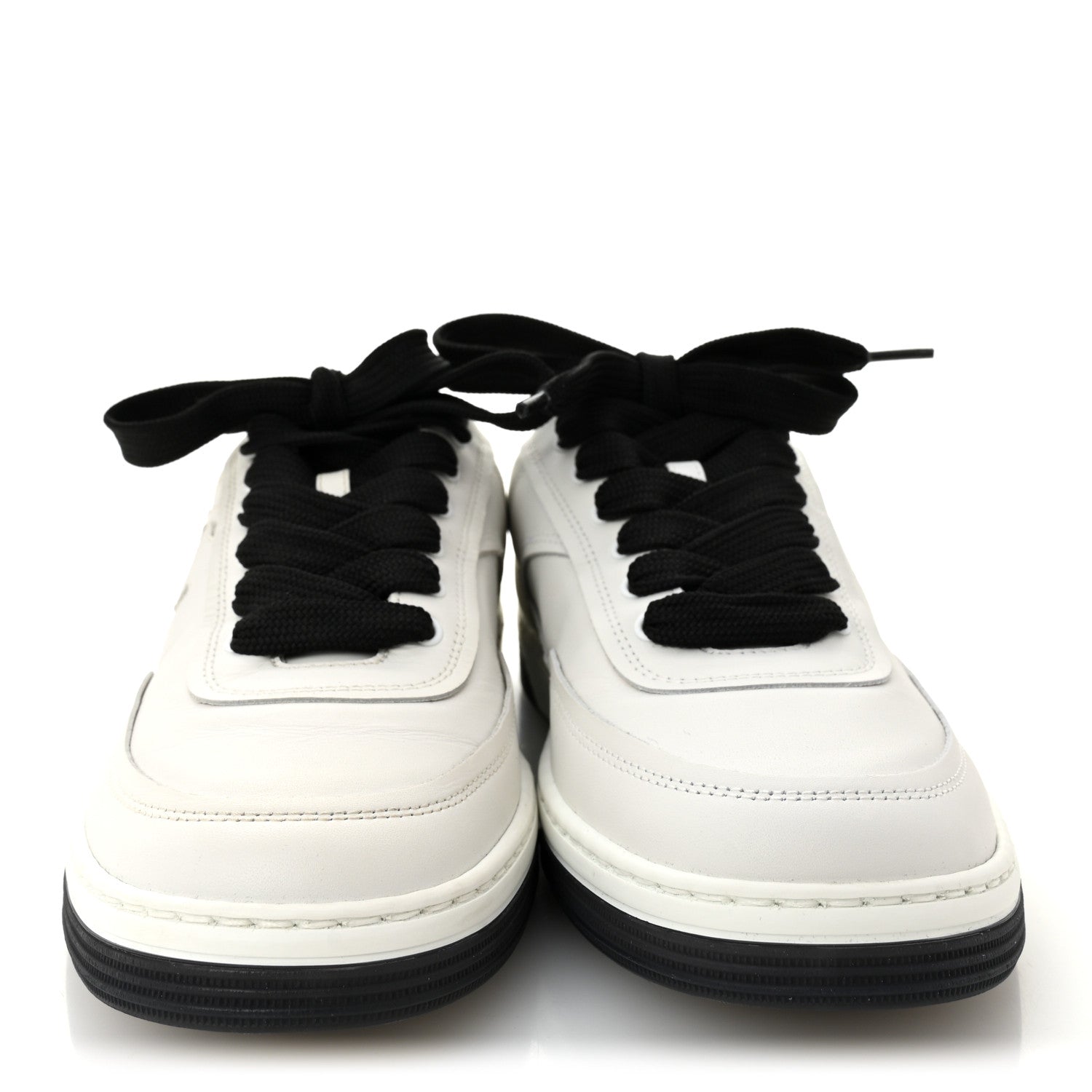 CALFSKIN CC WOMENS SNEAKERS WHITE BLACK