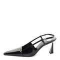 PATENT CALFSKIN JACQUELINE 75 SLINGBACK PUMPS BLACK