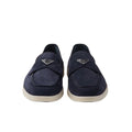 Prada Suede Boat Loafers - Navy Blue