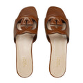Gucci Jane Embroidered Cotton Flat Slide Sandals - Brown