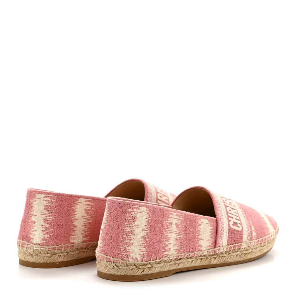 COTTON D-STRIPES EMBROIDERED GRANVILLE 15MM ESPADRILLES DEEP NUDE