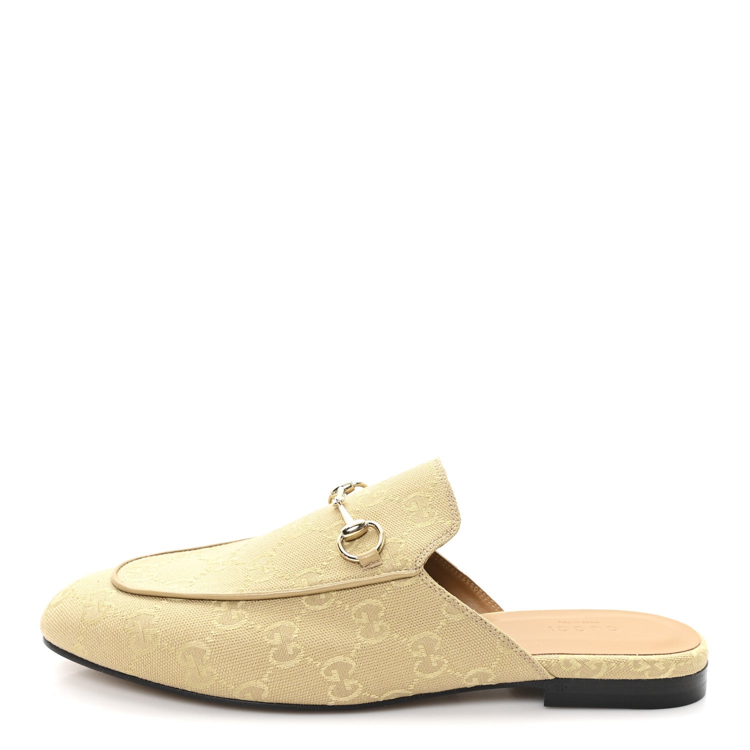 GG MONOGRAM CANVAS WOMENS PRINCETOWN SLIPPERS EGYPT SALT