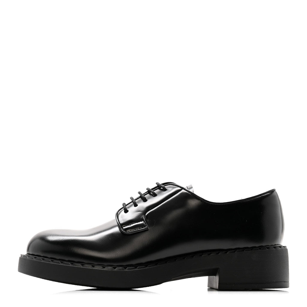 SPAZZOLATO CALZATURE DONNA 50MM DERBY LOAFERS BLACK