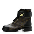 LOUIS VUITTON CALFSKIN WONDERLAND FLAT RANGER BOOTS MONOGRAM BROWN
