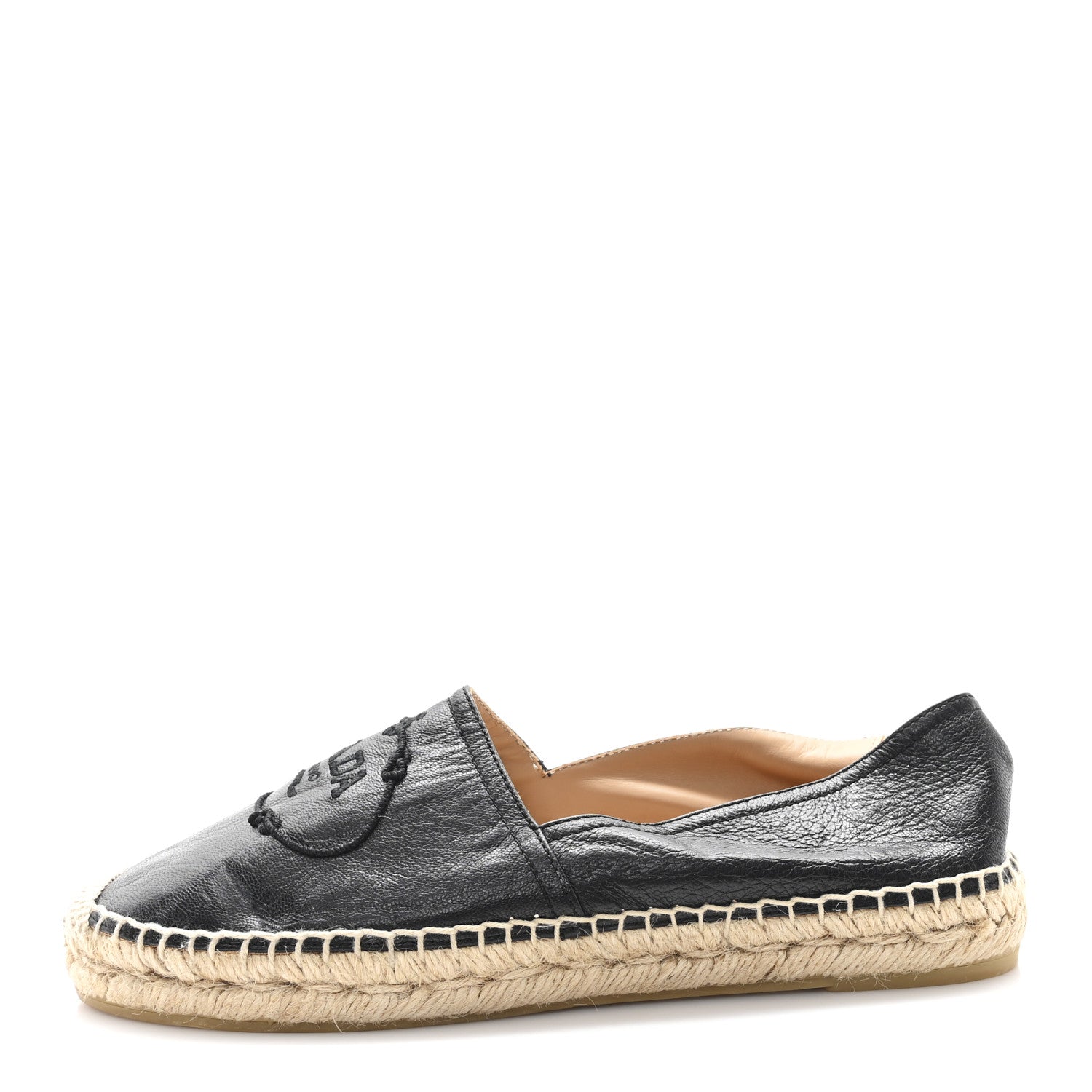 NAPPA EMBROIDERED LOGO 20MM ESPADRILLES BLACK
