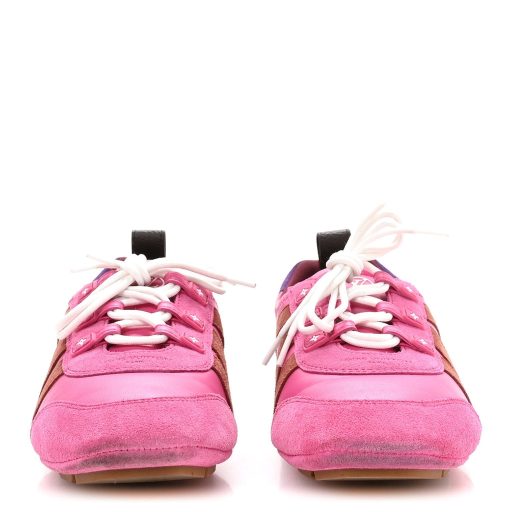 SUEDE CALFSKIN LV SNEAKERINA SNEAKERS FUCHSIA PINK