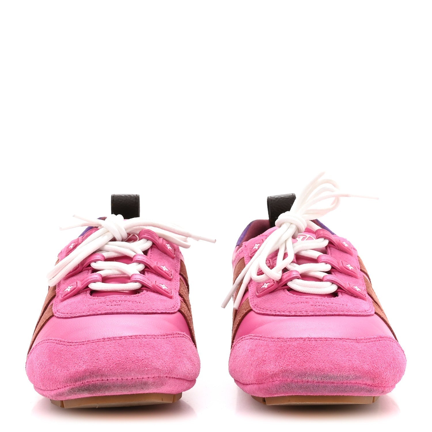 SUEDE CALFSKIN LV SNEAKERINA SNEAKERS FUCHSIA PINK