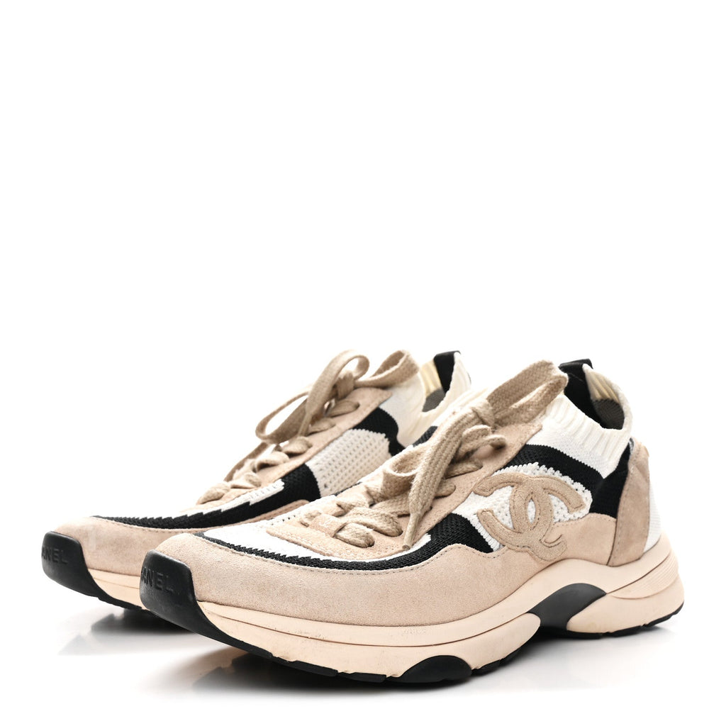 MESH SUEDE FABRIC WOMENS CC SNEAKERS LIGHT PINK WHITE BLACK