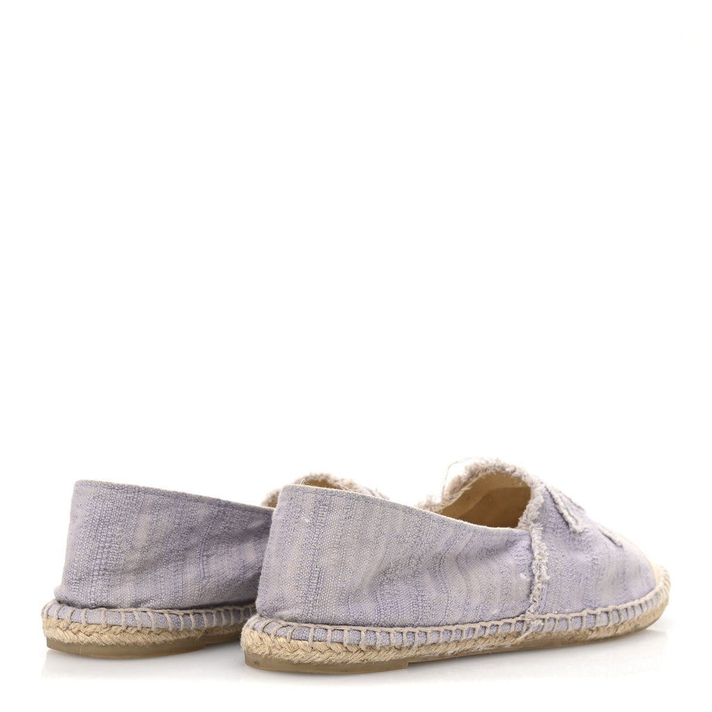 TOILE CC CAP TOE ESPADRILLES ECRU PURPLE