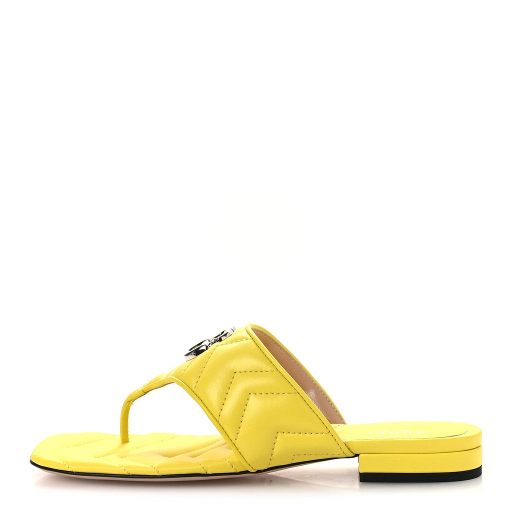 NAPPA CHARLOTTE DOUBLE G MARMONT THONG SANDALS ACID LIME