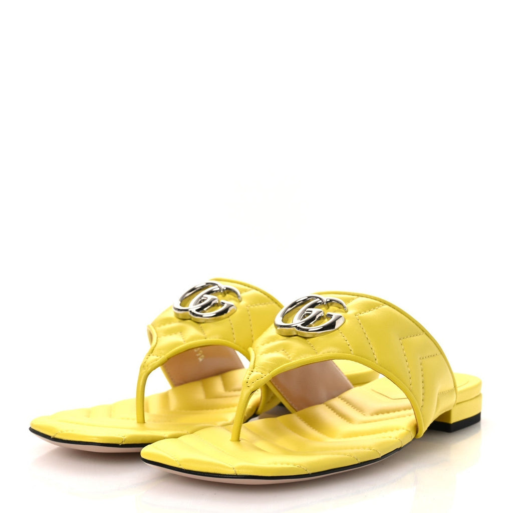NAPPA CHARLOTTE DOUBLE G MARMONT THONG SANDALS ACID LIME
