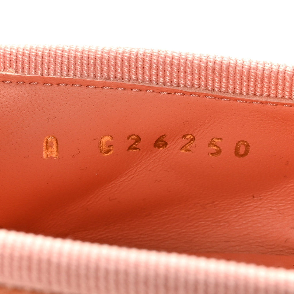 SUEDE QUILTED CAP TOE CC BALLERINA FLATS LIGHT ORANGE