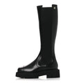 CALFSKIN CAP TOE CC TALL BOOTS BLACK