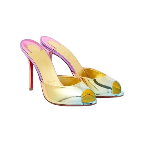 Christian Louboutin Me Dolly Patent Leather Mules 100 - Rainbow/Multicolor